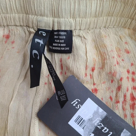 ETC by Lazy Daisy Casual Palazzo Pants Women's Plus Size One Size Pull On Boho - Picture 5 of 8